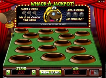 Whack A Jackpot Game View